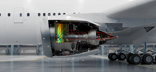 Design and manufacturing engineers involved in turbine development for aerospace applications use Altair's design and simulation software tools to increase efficiency, reduce fuel consumption, and improve the reliability of jet and turboprop engines.
