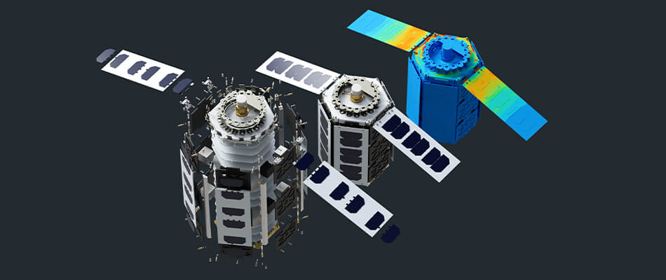 Design engineers and analysts use Altair design, engineering, and simulation software to develop next generation lightweight satellites, rocket motors, reentry vehicles, and all other major components used in the new space economy.