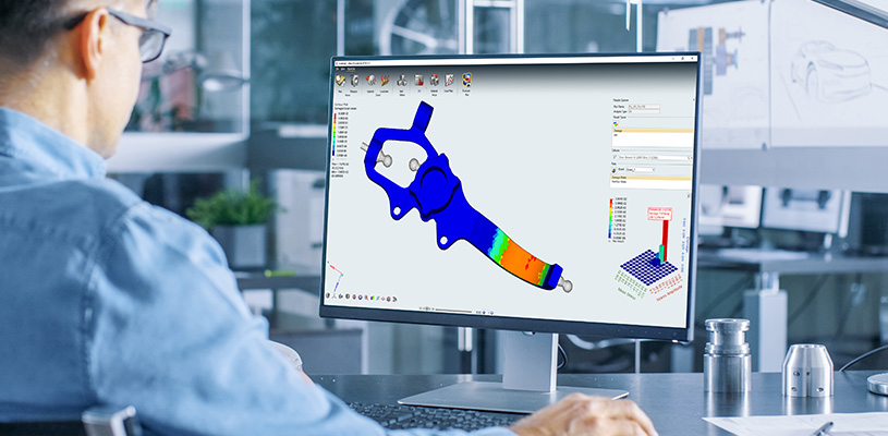 Guided and automated workflows help an engineer optimize a part for fatigue and durability.