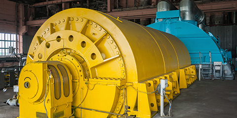 Large yellow turbine