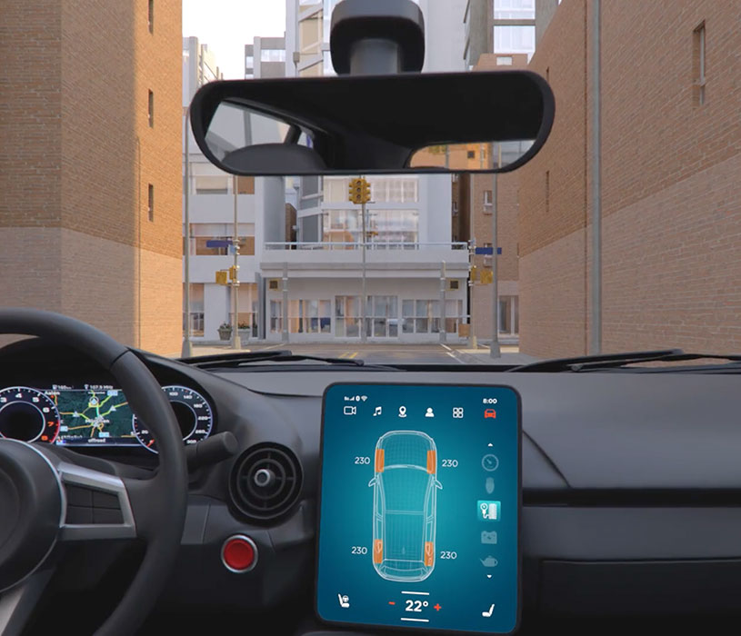 Front Parking device on an autonomous vehicle and ADAS