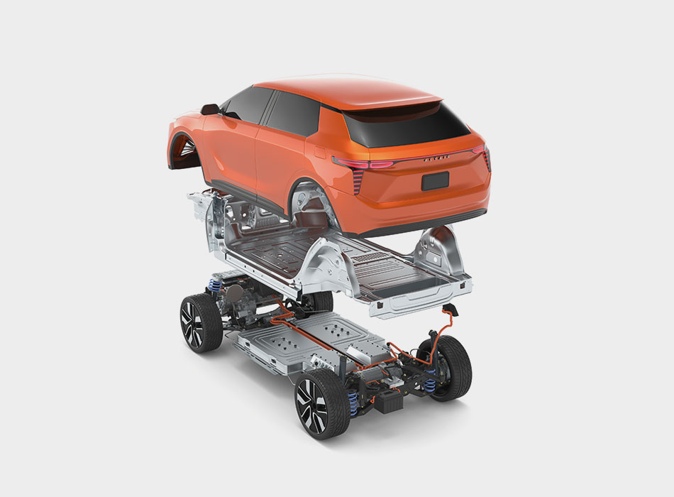 A car with a Lego, tire and the wheels and the advance e-mobility features.