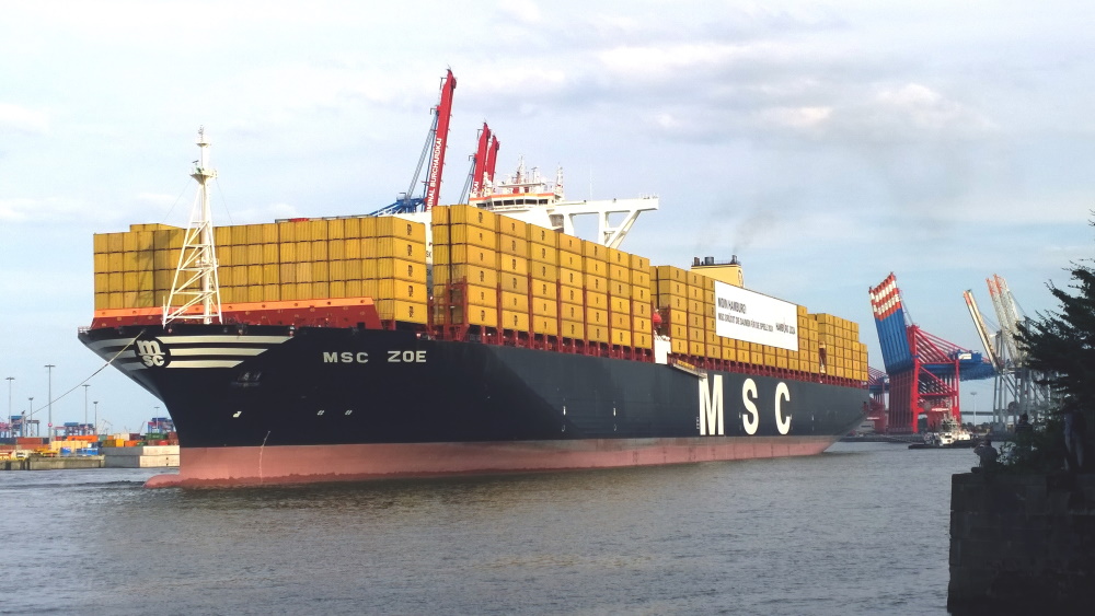 The MCS Zoe lost 350 shipping containers during a rare storm that resulted in roll resonance. 