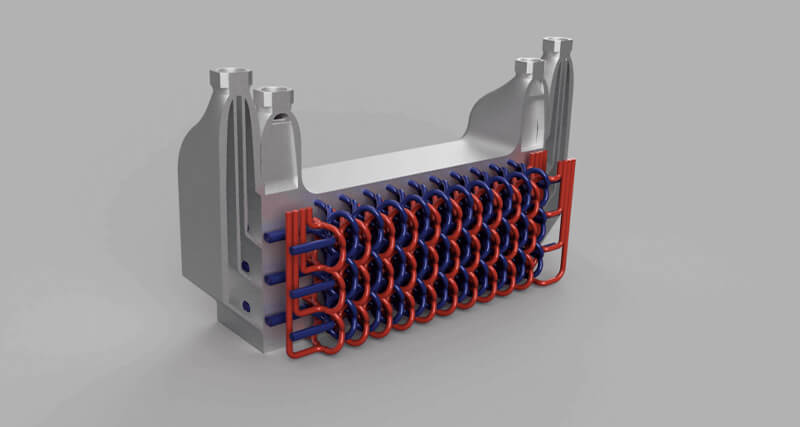 Structures like helical channels exploit the benefits of additive manufacturing.