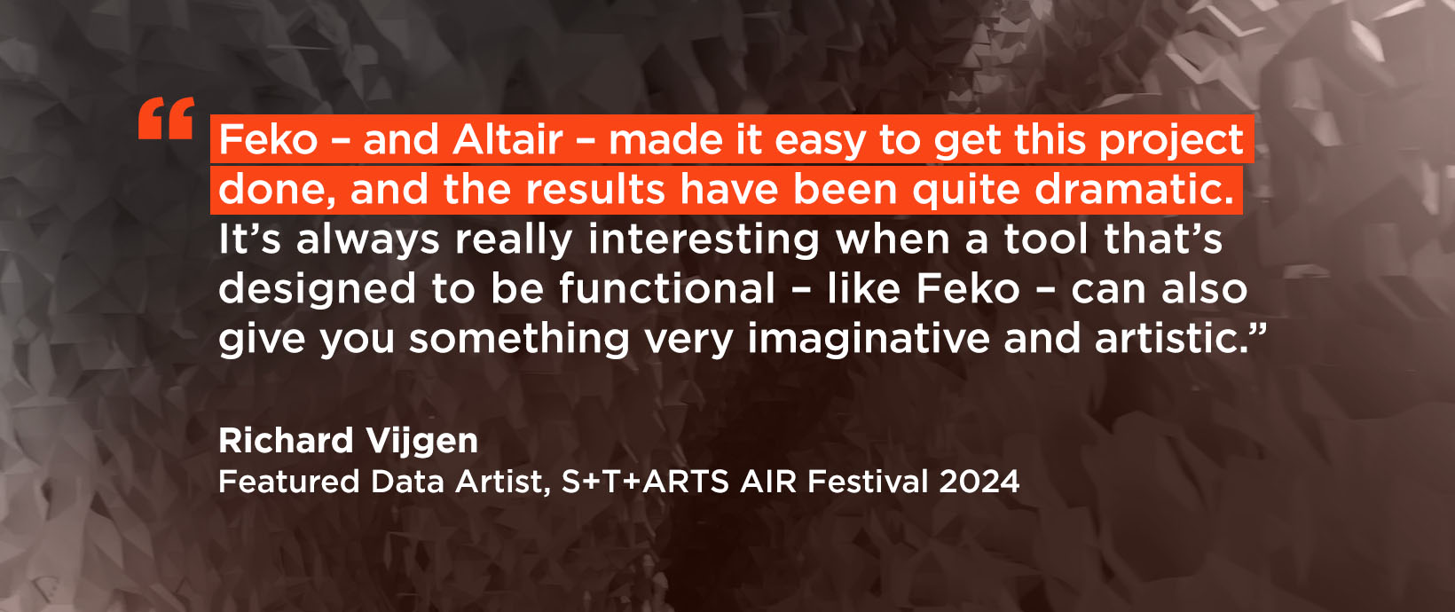 Expert Q&A: Why Artist Richard Vijgen Used Altair® Feko® for his Exhibition at the 2024 S+T+ARTS AIR Festival