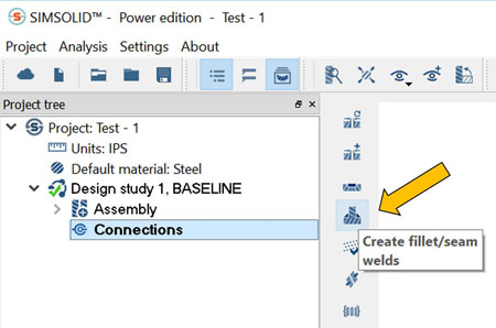 New Altair SimSolid fillet seam weld connections