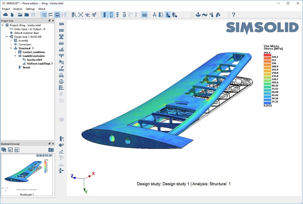 Altair SimSolid inertia relief