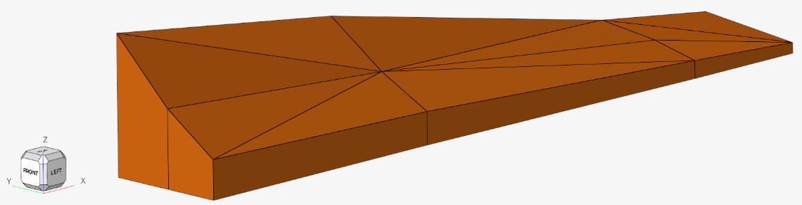 The landing ramp designed in HyperMesh.