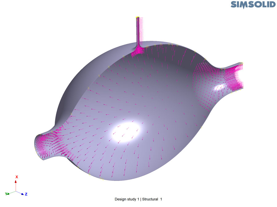 New Altair SimSolid solution settings for thin walled solids