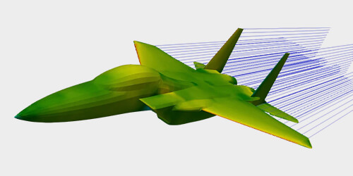 Airplane design using CFD aerodynamic simulation software.