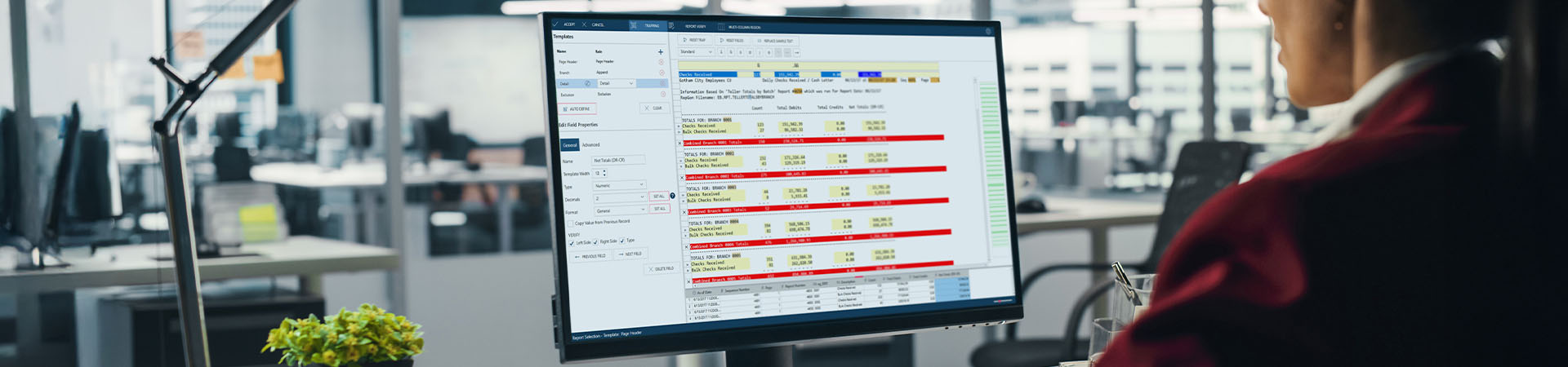 A business user in a financial services firm uses the Altair Monarch data preparation solution to extract and transform data from a five GB PDF containing thousands of pages.