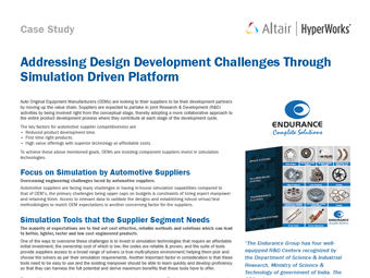 Addressing Design Development Challenges Through Simulation Driven Platform