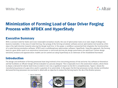 Minimization of Forming Load of Gear Driver Forging Process with AFDEX and HyperStudy