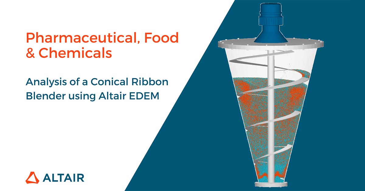 Analysis of a Conical Ribbon Blender Using Altair EDEM