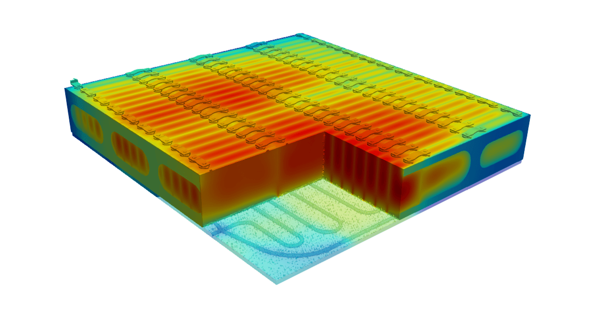 Battery Cooling Simulations – Obtaining 3D Results & Thermal Cell Properties Efficiently