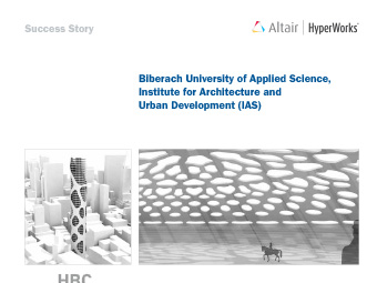 Biberach University of Applied Science, Institute for Architecture and Urban Development
