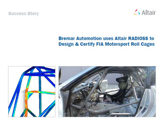 Bremar Automotion uses Altair Radioss to Design & Certify FIA Motorsport Roll Cages