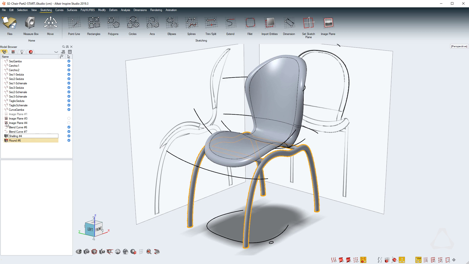 Use Freehand Sketches to Design a Chair with Inspire Studio