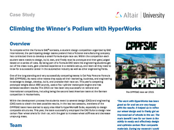 Climbing the Winner’s Podium with HyperWorks