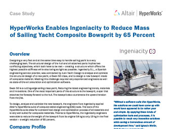 HyperWorks Enables Ingeniacity to Reduce Mass of Sailing Yacht Composite Bowsprit by 65%