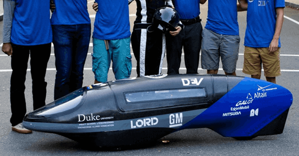 Duke Student Team Breaks Guinness World Record for Vehicle Efficiency with Altair
