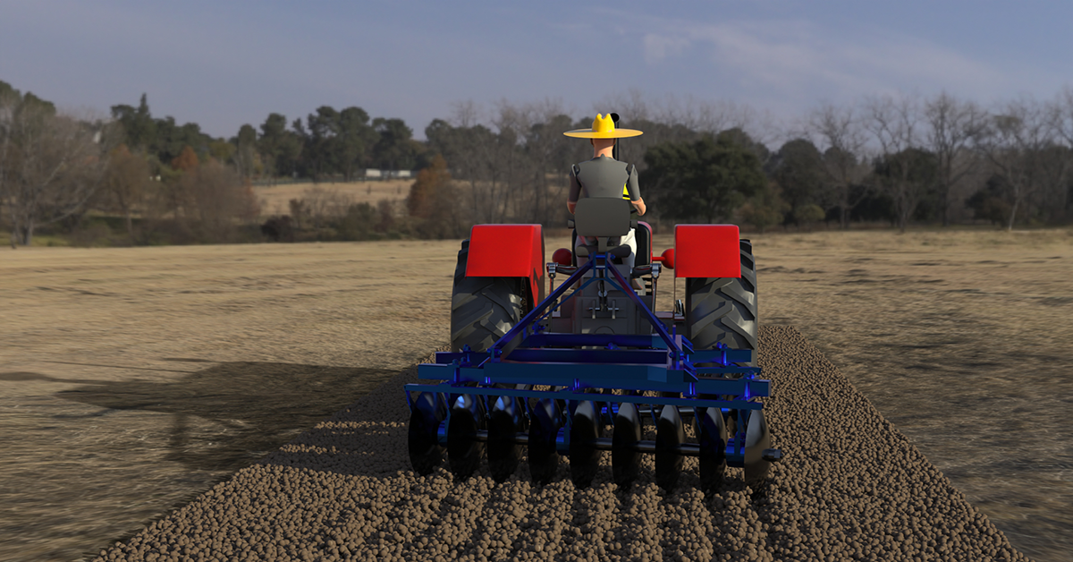 Bulk Material Simulation for Agricultural Heavy Equipment