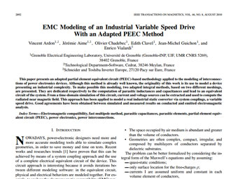 EMC Modeling of an Industrial Variable Speed Drive With an Adapted PEEC Method