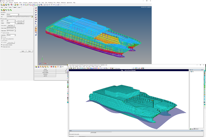MAESTRO and Altair Workflow for Ship Structural Design, Analysis, and Optimization
