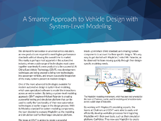 Case Study: A Smarter Approach to Vehicle Design with System-Level Modeling