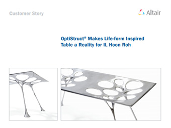 OptiStruct® Makes Life-form Inspired Table a Reality for IL Hoon Roh