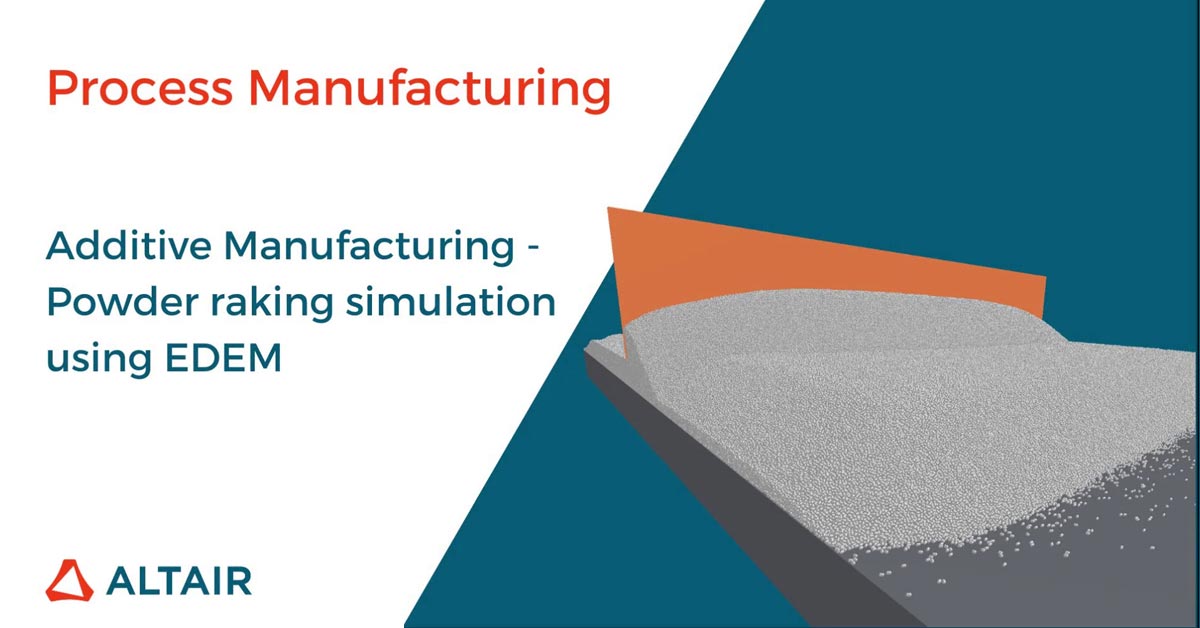 additive manufacturing powder raking simulation