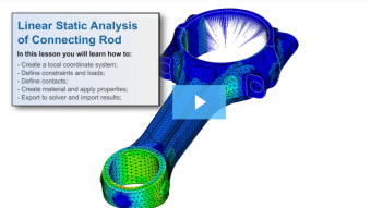 SimLab Tutorials - Linear Static Analysis of Connecting Rod