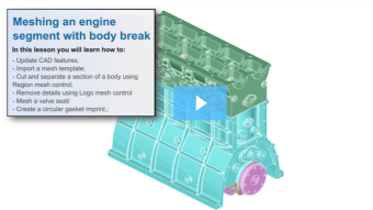 SimLab Tutorials - Meshing with Body Break-Engine Assembly