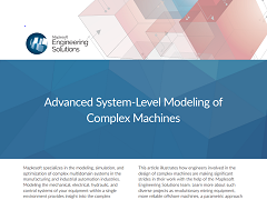 Advanced System-Level Modeling of Complex Machines