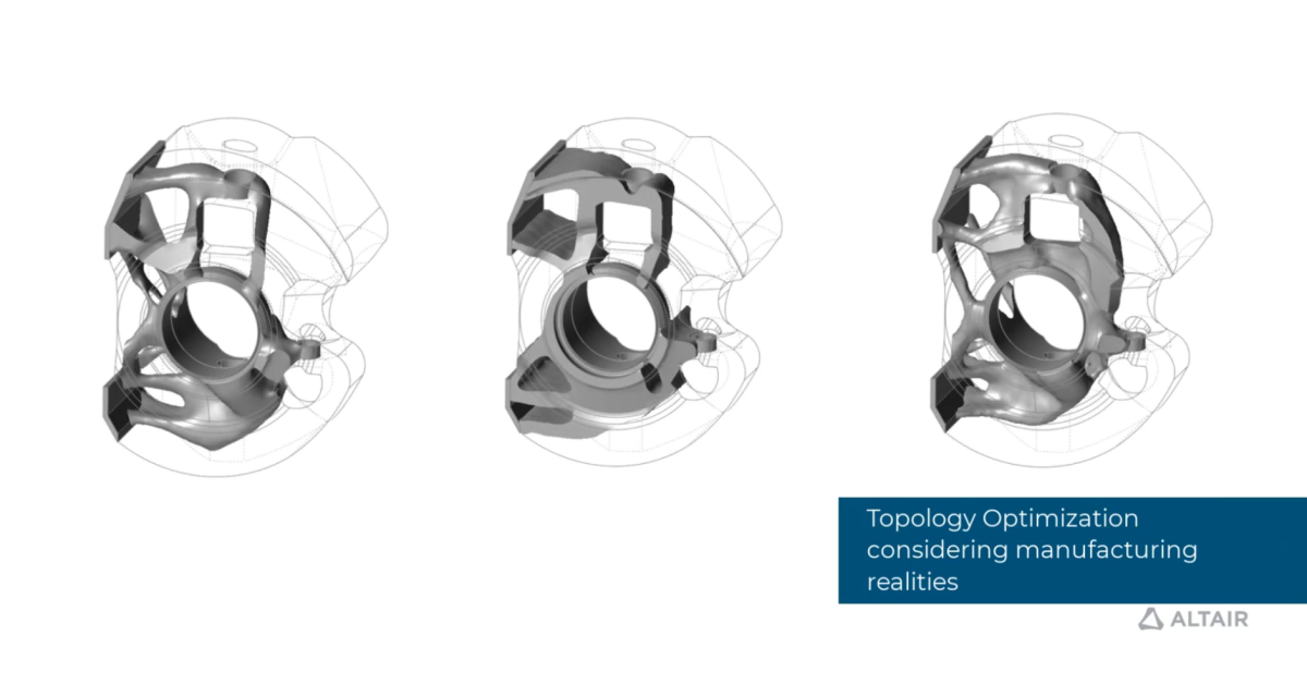 Topology optimization considering manufacturing realities