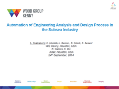 Automation of Engineering Analysis and Design Process in Subsea Industry